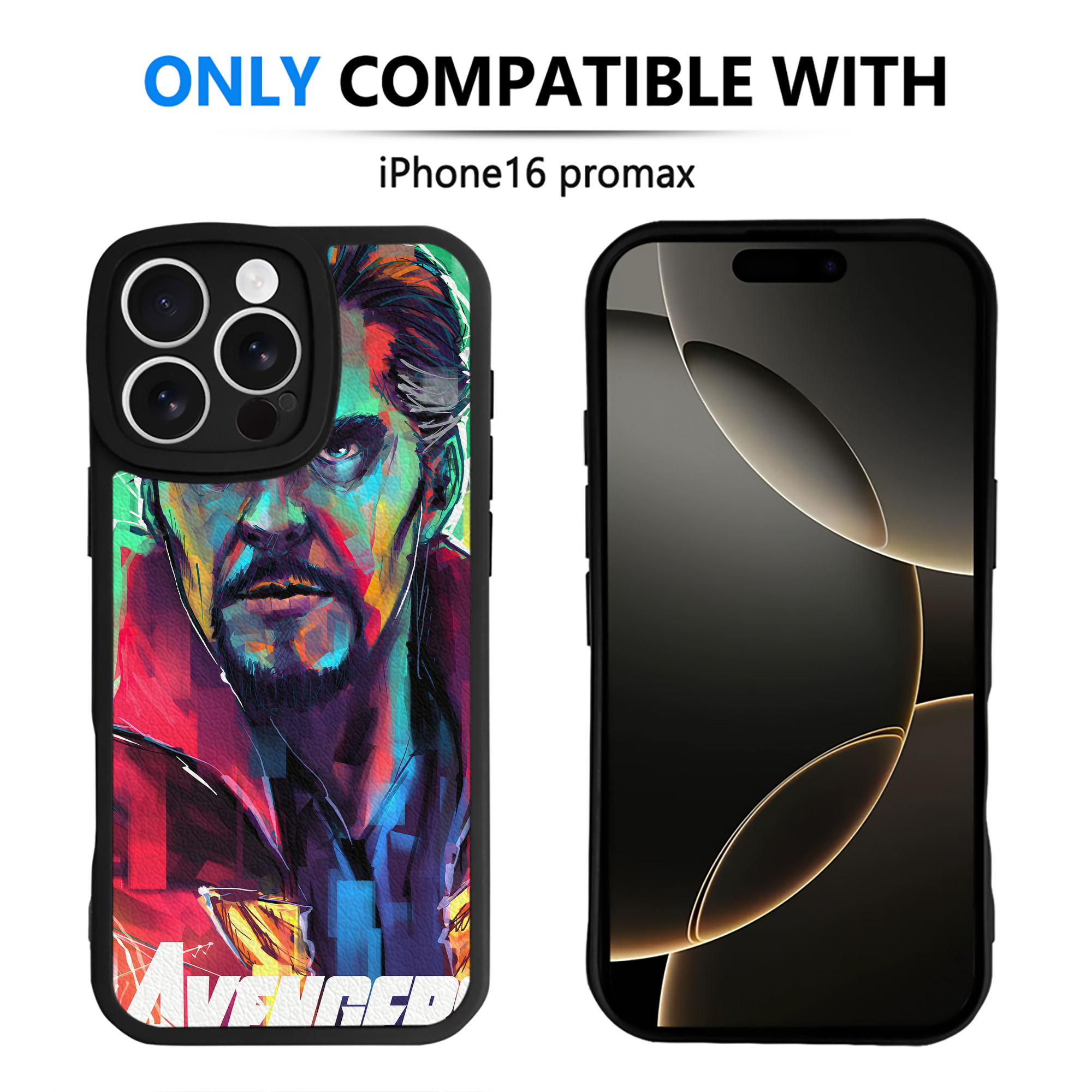 （画像用） アベンジャーズ The Avengers 【iPhone 16シリーズ対応】シリコンスマホケース（レザー調） 材質：シリコン